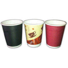 Disposable Corrugated Custom Logo Design Printed Paper Cup